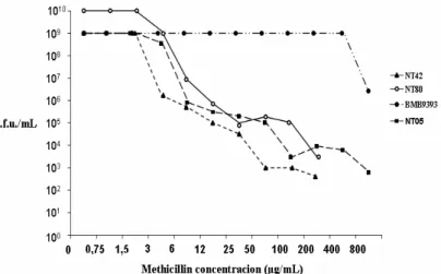 Table  1.  Sensibility  and  specificity  of  the  phenotypic  tests  as  compared with mecA detection 