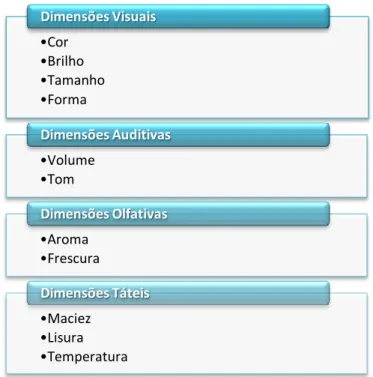 Figura 8: Dimensões da atmosfera sensorial.  