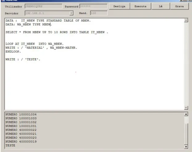 Figura 5.1: Interface gráca da solução ABAPAR
