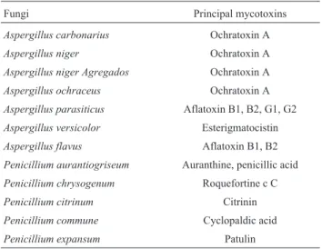 Table 1 - Fungi obtained and origin.