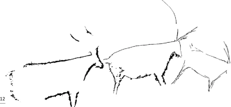 Fig. 19. Three goats in sequence or three phases of a  same goat‟s movement? Note that the use of two  different engraving techniques (the first figure was fully 