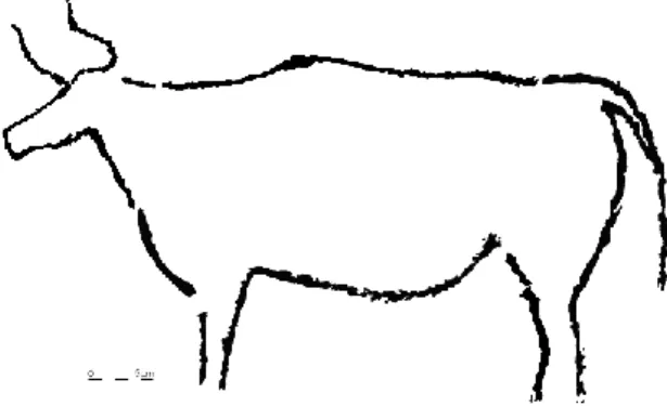 Fig. 1. An example of the motionless canon of  Palaeolithic art. Canada do Inferno 1 (BAPTISTA AND 