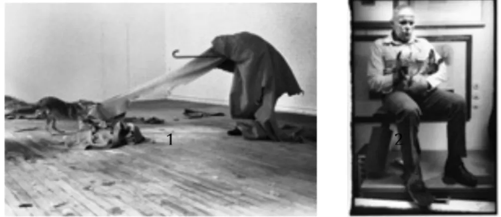 Figura  7-    2)  Joseph  Beuys,  “Coyote,  I  Like  America  and  America  Likes  Me”,  1974,  Instalação  performática