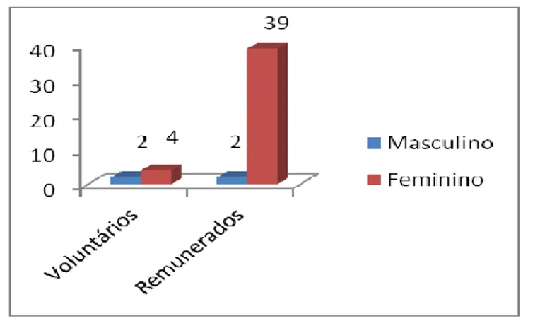 Gráfico 1. Distribuição dos recursos humanos de acordo com o género da Organização A