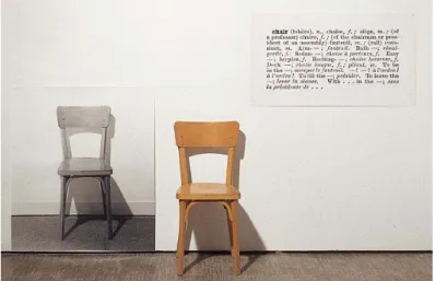 Fig. 10 | Joseph Kosuth, Uma e três cadeiras, 1965. 