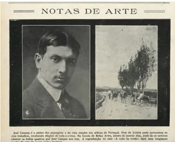 FIGURA 3 – “Notas de Arte”: José Campas, Fon Fon, 9 de maio de 1914. 