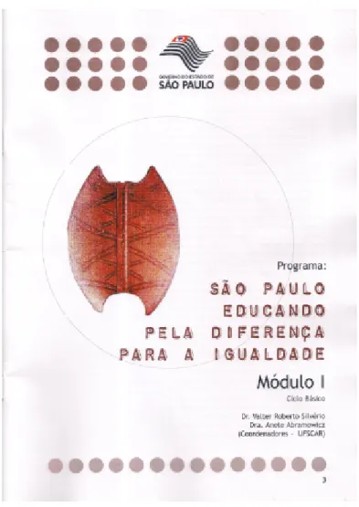 Figura 5: Página de rosto apostila São Paulo: Educando pela Diferença para Igualdade  Ciclo  Básico - Módulo I (s/d)