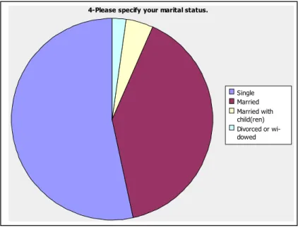 Figure 3 The marital status of the respondents 