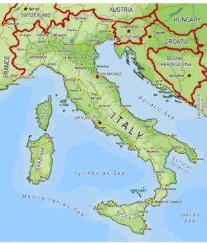 Figura 3.5. Ilustração representativa do litoral Italiano. 