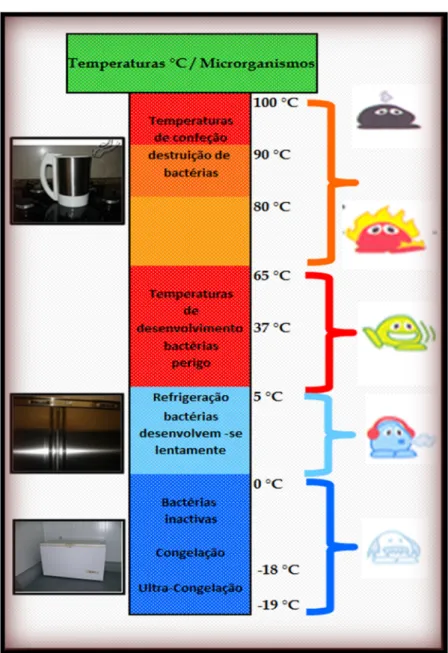 Figura 11 – Temperaturas e desenvolvimento de microrganismos 