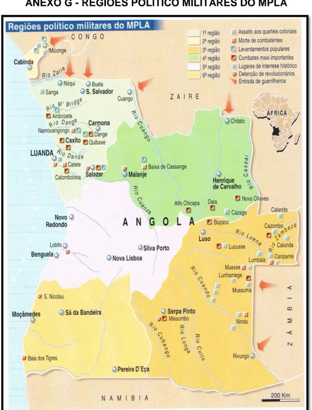 Figura 4 – Mapa da localização das RPM do MPLA 