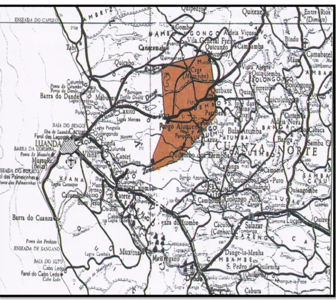 Figura 5 – Mapa da Localização do Comité Clandestino de Luanda 