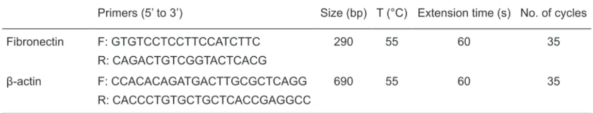 Table 1. Primers, amplicon size, and protocol details for PCR.