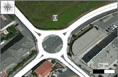 Figure 13 Proposed single-lane roundabout layout at I3 intersection. Source: 