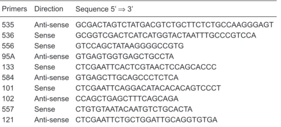 Table 3. Location of polymorphism sites of the SP-B gene. 