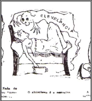 Figura 6 – Charge assinada por Waldo, da série “Coisas sérias”, publicada na capa da edição  do dia 22 de janeiro de 1927, do jornal O Combate