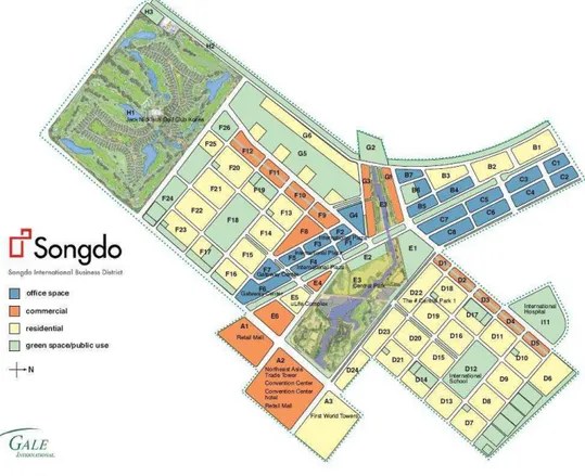 Fig. 9: plano de Songdo, na Coreia do Sul. Disponível em: 