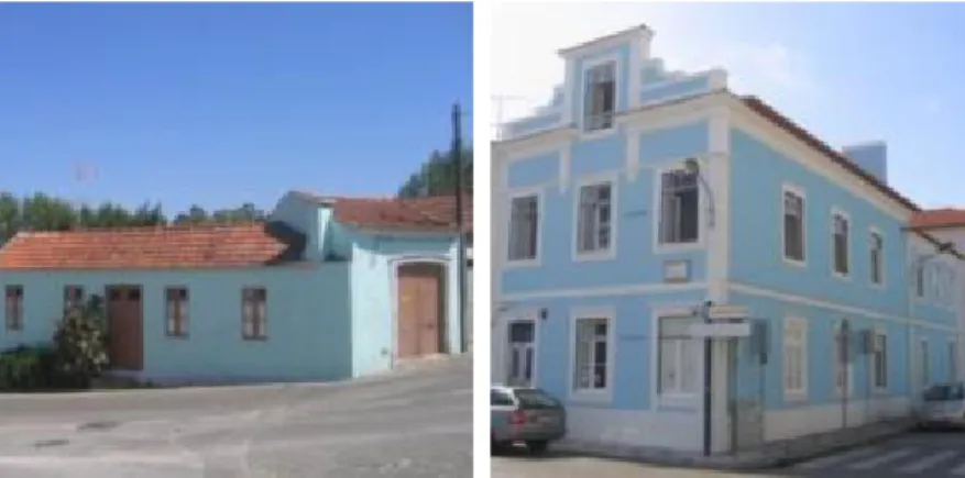 Figure 4.3. Single and double storey adobe houses in Aveiro 