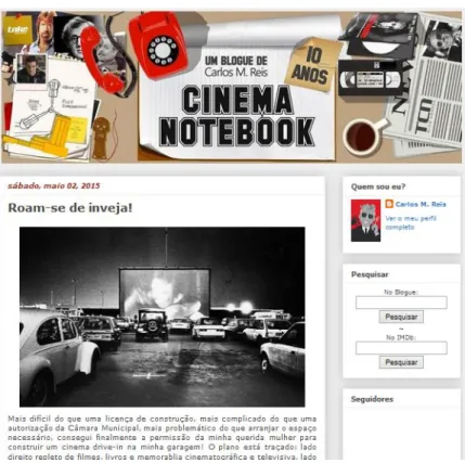 Figura 10 - Blogue de cinema português &#34;cinema notebook&#34; 10