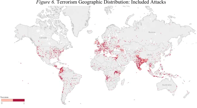 Figure 6. Terrorism Geographic Distribution: Included Attacks 