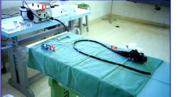 Figura 1., Equipamentos utilizados para realização da endoscopia: 