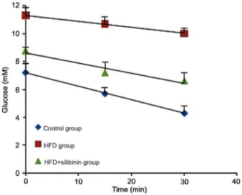 Figure 3. Insulin tolerance test (ITT) applied to each group. The ITT slope (K ITT ) represents the degree of insulin resistance