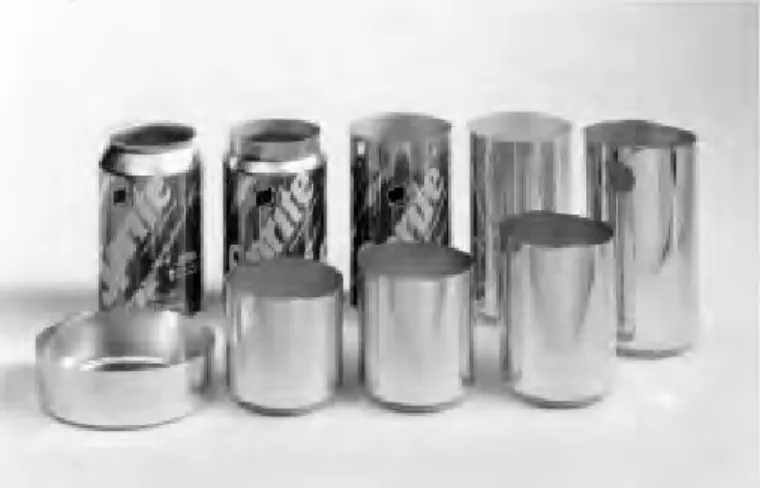 Figure 19: Stages in the drawing and ironing of a beverage can. [alummater, 2007-2]