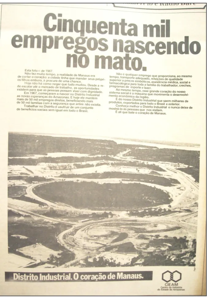 Figura 2 Propaganda do Distrito Industrial de Manaus. 