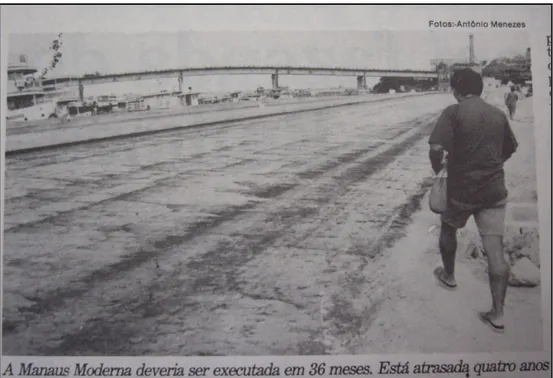 Figura  5  Imagem  da  Avenida  “Manaus Moderna”  na  parte  posterior  ao  Mercado  Adolpho  Lisboa,  publicada no jornal “A Crítica”.