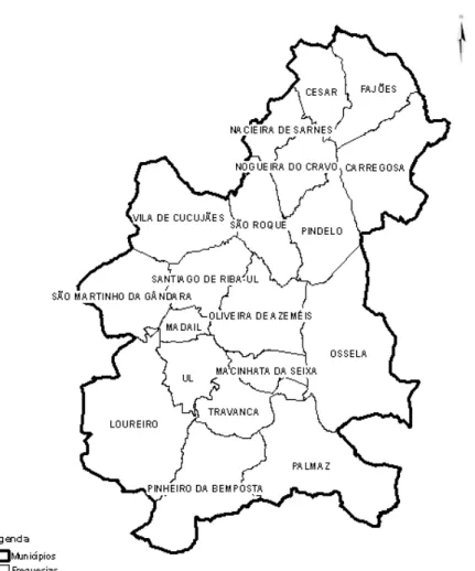 Figura 1 – Mapa de Oliveira de Azeméis 
