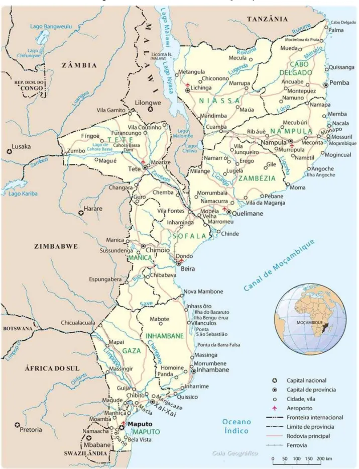 Figura 1 – Divisão Administrativa de Moçambique 