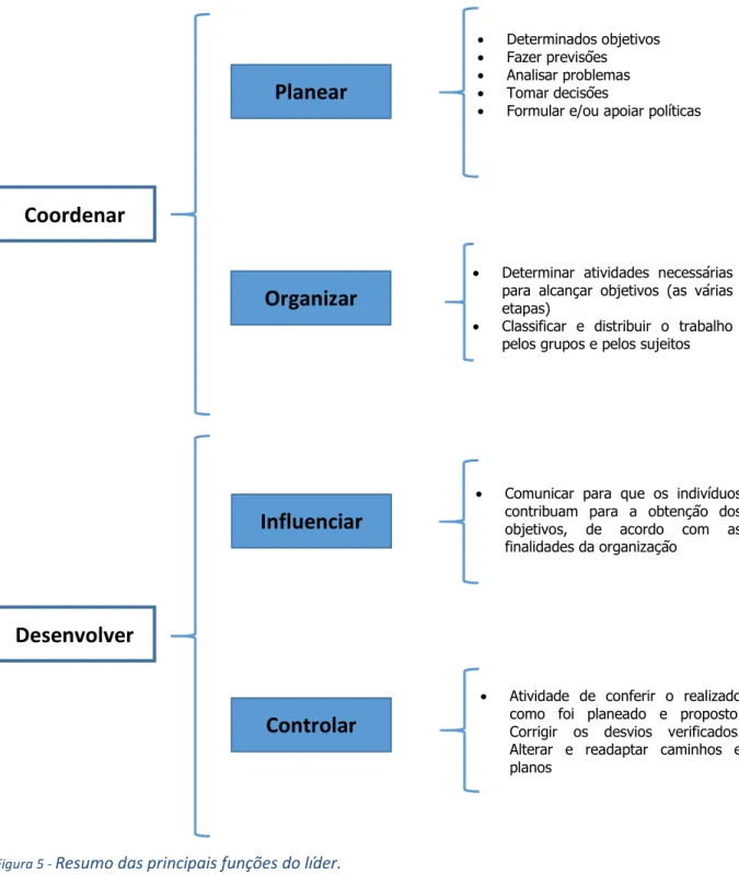 Figura 5 -  Resumo das principais funções do líder.