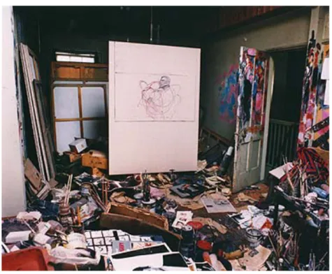 Figure   1   -­‐   Atelier   de   Francis   Bacon   