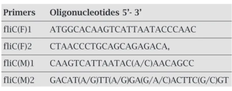 Table 3. Sequence of primers used for PCR amplification