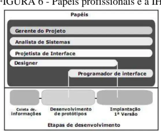 FIGURA 6 - Papéis profissionais e a IHC 