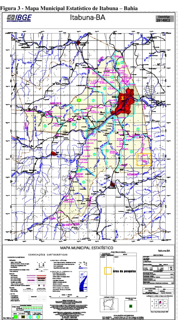 Figura 3 - Mapa Municipal Estatístico de Itabuna – Bahia  