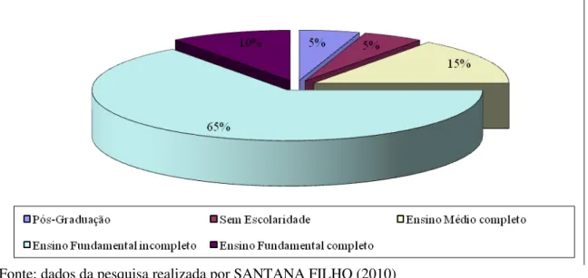Figura 4 - Nível de escolaridade dos sócios da Associação de Pequenos Produtores do Ribeirão Seco 