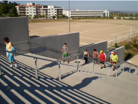 Figura 5.6 – Escadarias do Complexo Desportivo da Covilhã. Imagem do Diabetes em Movimento ® 