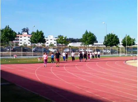 Figura 5.18 – Marcha rápida na pista de atletismo. Imagem do Diabetes em Movimento ® .