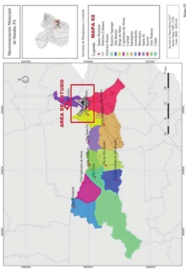 Figura 5. Macrozoneamento municipal de Marabá - PA (Fonte DENIT/IBGE/SEPLAN). 