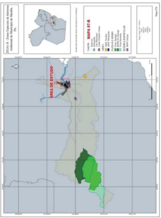 Figura 9. ZEIAS II - zonas especiais de interesse ambiental do município de Marabá - PA (Fonte  DENIT/IBGE/SEPLAN)