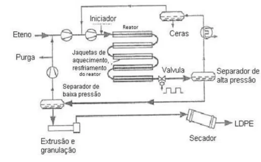 Figura 3.2. Esquema Simplificado com um reactor tubular [5]