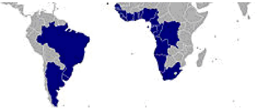 Figura 3 - Zona de Paz e Cooperação do Atlântico Sul – ZPCAS. 