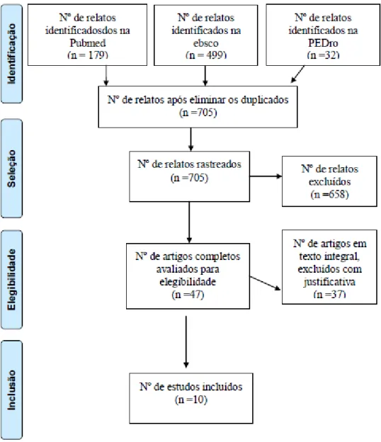 Figura 1 - Fluxo da informação com as diferentes fases da revisão sistemática 