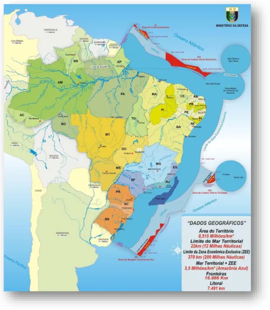 Figura n.º 6 - Dimensões brasileiras  Fonte: (Congresso Nacional do Brasil, 2013b, p. 47)