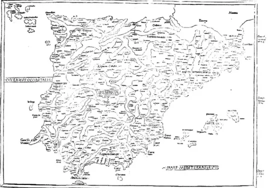 Fig. 8 - Tabula Novae da Península Ibérica editada em Ulm em 1482. 