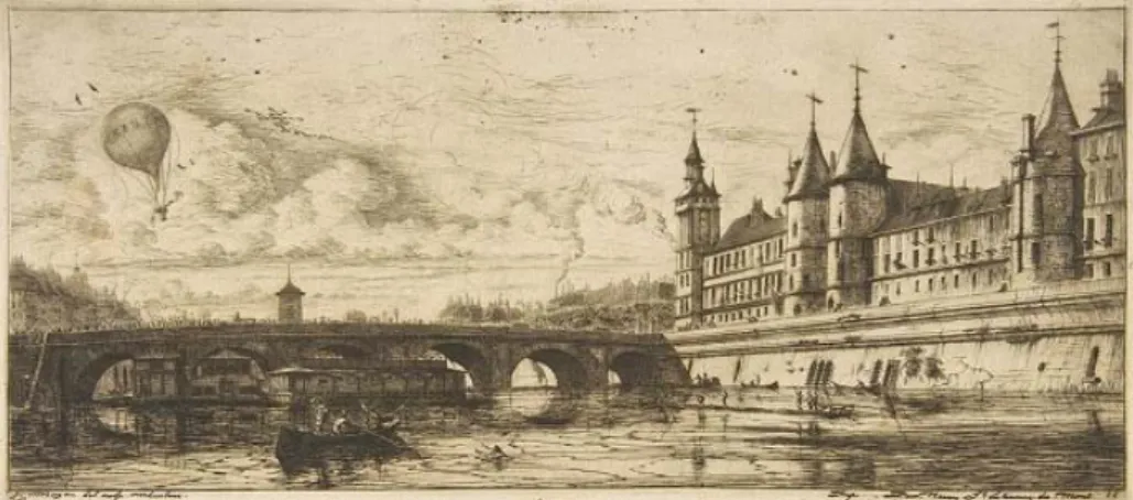 Fig. 3: Pont -au-change, gravura de Charles M eryon, 1854.  