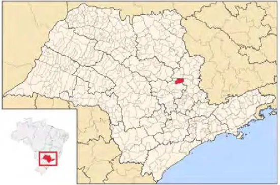 Figura 10. Localização geográfica do Município de Leme/São Paulo. IBGE, 2009. 