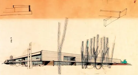FIG. 4 - Desenho do projecto do edifício do museu da Fundação Calouste Gulbenkian. VID