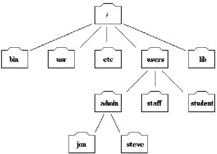 Figure 2.4: Hierarchical representation of a partial file system